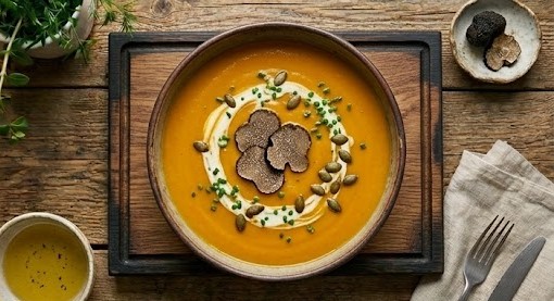 Крем-суп з гарбуза з трюфелем ★