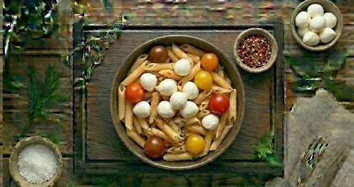 Паста з моцарелою та томатами