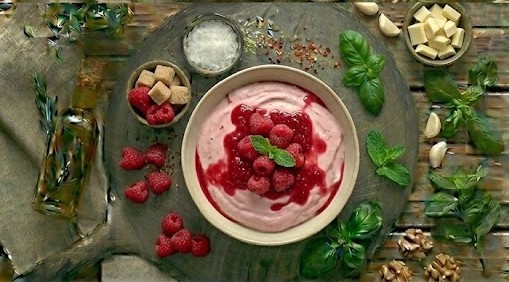 Мус з малиною