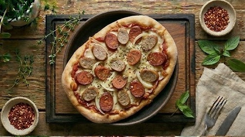 Піца з ковбасками