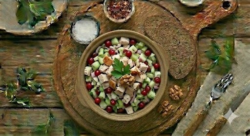 Салат з індичкою та журавлиною